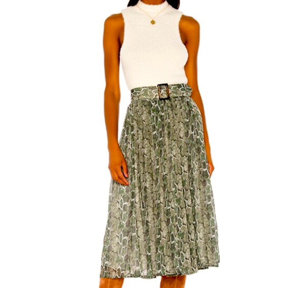 NWT Revolve Song of Style Pheobe Midi Skirt snake print Sz  M